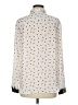 Ann Taylor LOFT 100% Polyester Print Ivory Long Sleeve Blouse Size M - photo 2