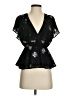 Sadie & Sage 100% Polyester Black Short Sleeve Blouse Size XS (estimated) - photo 1