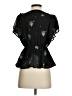 Sadie & Sage 100% Polyester Black Short Sleeve Blouse Size XS (estimated) - photo 2