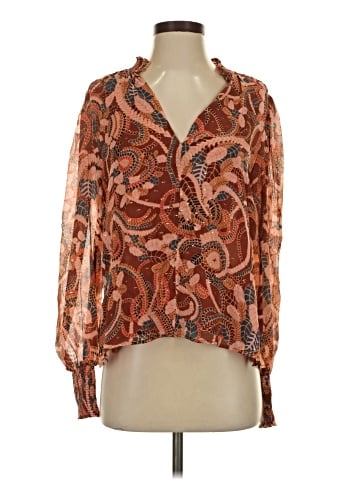 A.L.C. Long Sleeve Silk Top (view 1)