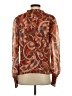 A.L.C. Paisley Brown Long Sleeve Silk Top Size 2 - photo 2
