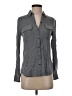 Express 100% Rayon Gray Long Sleeve Button-Down Shirt Size XS - photo 1