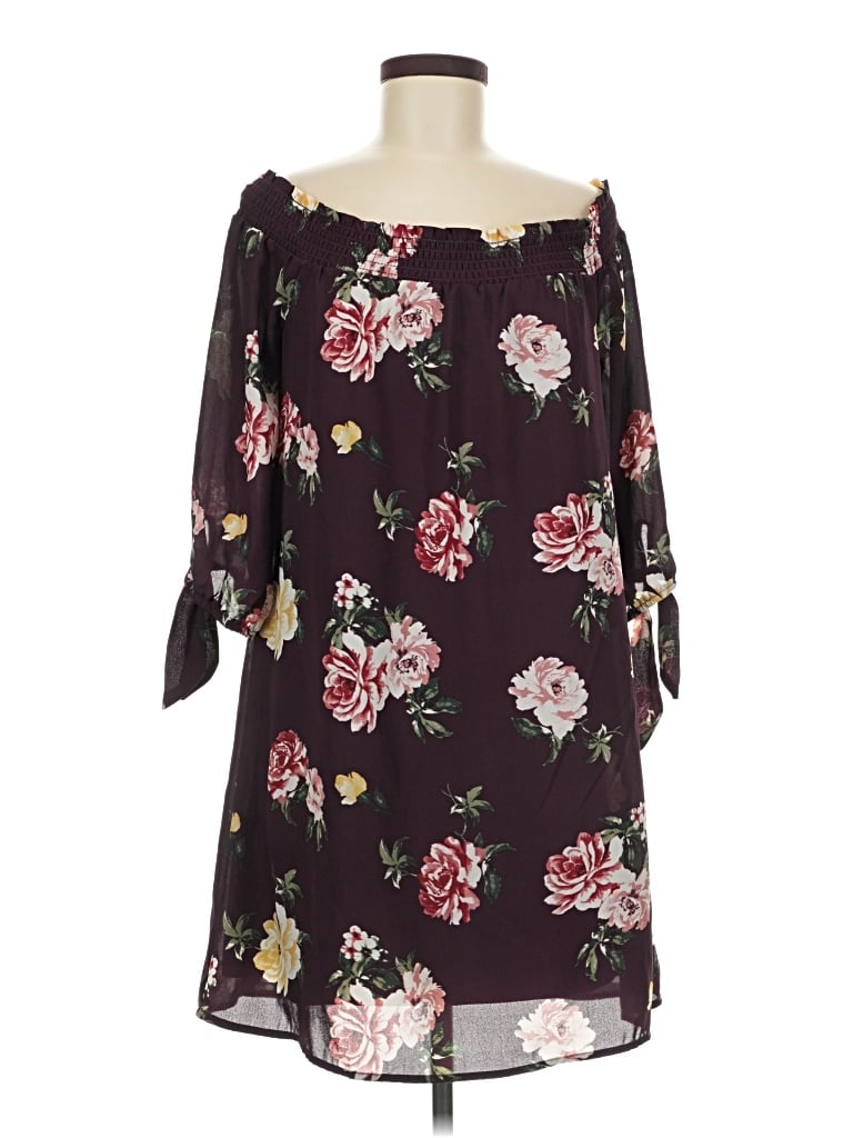 Pre-owned Miami Casual Dress In Burgundy