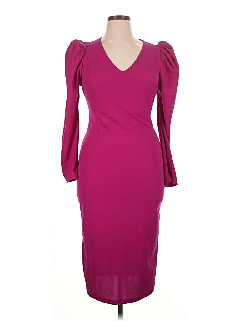 Pre-owned Shein Cocktail Dress In Burgundy