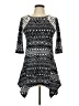 Mudd Argyle Black Casual Dress Size 10 - photo 1