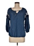 Adrienne Vittadini 100% Lyocell Blue 3/4 Sleeve Blouse Size M - photo 1