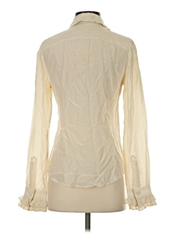 Theory Long Sleeve Silk Top (view 2)