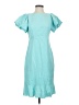 Shein Solid Teal Casual Dress Size 4 - photo 1