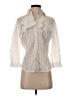 Theory Ivory 3/4 Sleeve Button-Down Shirt Size 4 - photo 1