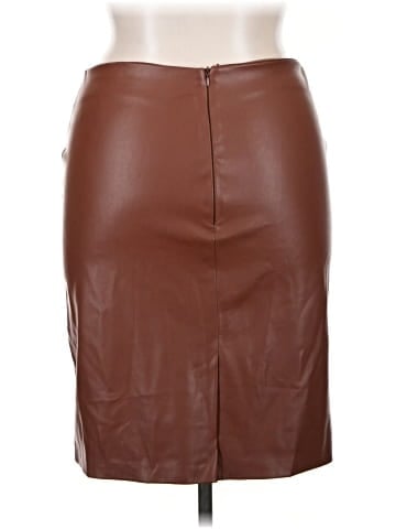 Enza Costa Faux Leather Skirt (view 2)