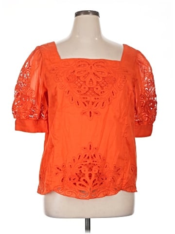 By Anthropologie Short Sleeve Blouse (view 1)