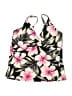 Sunsets Floral Black Swimsuit Top Size L - photo 1