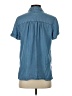 A New Day 100% Lyocell Blue Short Sleeve Button-Down Shirt Size S - photo 2
