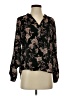 Forever 21 Floral Black Long Sleeve Blouse Size M - photo 1