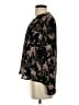Forever 21 Floral Black Long Sleeve Blouse Size M - photo 5