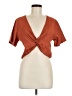 Monrow Orange Short Sleeve Blouse Size M - photo 1