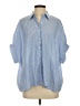 Double Zero Stripes Blue 3/4 Sleeve Blouse Size S - photo 1