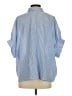 Double Zero Stripes Blue 3/4 Sleeve Blouse Size S - photo 2