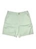 Talbots 100% Cotton Solid Green Khaki Shorts Size 16 - photo 1