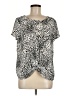 Adrianna Papell 100% Polyester Animal Print Ivory Short Sleeve Blouse Size M - photo 1