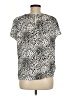 Adrianna Papell 100% Polyester Animal Print Ivory Short Sleeve Blouse Size M - photo 2