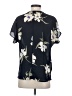 West Kei 100% Polyester Blue Short Sleeve Blouse Size S - photo 2