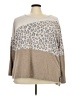 Cato Animal Print Tan Pullover Sweater Size 22 - photo 1