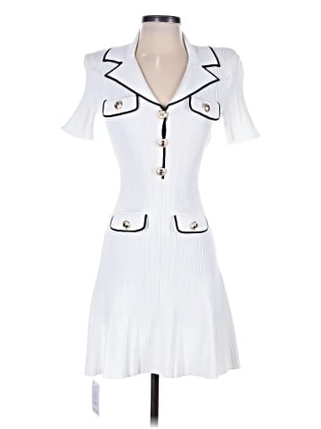 Self-Portrait Rib Knit Mini Dress (view 1)