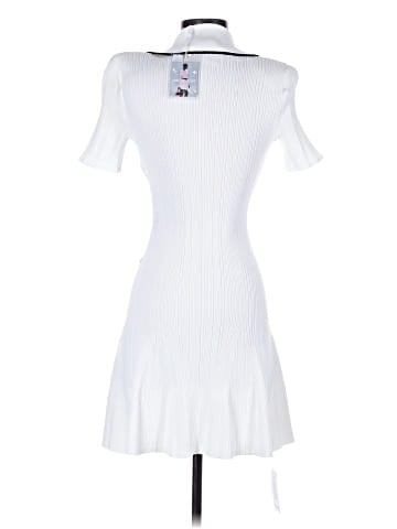 Self-Portrait Rib Knit Mini Dress (view 2)
