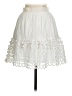 Simplee White Casual Skirt Size S - photo 2