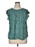 Artesia 100% Rayon Teal Short Sleeve Blouse Size XL - photo 1