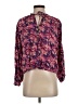 Pilcro Floral Purple Long Sleeve Blouse Size S - photo 1