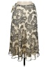 Pendleton 100% Silk Paisley Ivory Silver Silk Skirt Size 8 Petite - photo 2