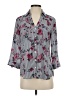 Iz Byer 100% Polyester Floral Gray 3/4 Sleeve Blouse Size S - photo 1