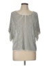 Eileen Fisher Silver Short Sleeve Blouse Size L - photo 1