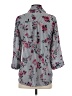 Iz Byer 100% Polyester Floral Gray 3/4 Sleeve Blouse Size S - photo 2