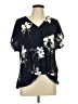 Beacon Blue Short Sleeve Blouse Size L - photo 1