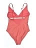 Kona Sol Solid Orange One Piece Swimsuit Size L - photo 2