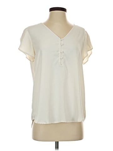Ann Taylor LOFT Short Sleeve Henley (view 1)