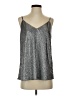 Ann Taylor LOFT 100% Polyester Silver Tank Top Size S - photo 1