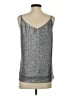 Ann Taylor LOFT 100% Polyester Silver Tank Top Size S - photo 2