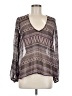 Lovers + Friends 100% Polyester Gray Long Sleeve Blouse Size M - photo 1