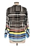 a.n.a. A New Approach 100% Polyester Stripes Multi Color Black 3/4 Sleeve Blouse Size L (petite) - photo 2