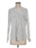 Carolina Belle 100% Polyester Polka Dots Silver Long Sleeve Blouse Size XS - photo 1
