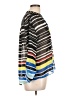 a.n.a. A New Approach 100% Polyester Stripes Multi Color Black 3/4 Sleeve Blouse Size L (petite) - photo 4