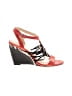 Calvin Klein Color Block Red Wedges Size 8 - photo 1