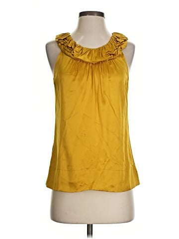 BCBGMAXAZRIA Sleeveless Silk Top (view 1)