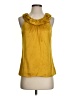 BCBGMAXAZRIA 100% Silk Yellow Sleeveless Silk Top Size XS - photo 1
