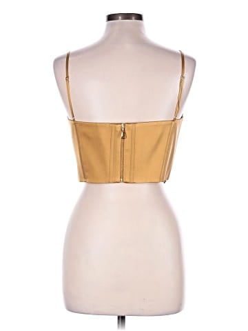 Zimmermann Cropped silk-satin bustier top (view 2)
