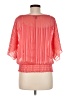 BCX 100% Polyester Orange Pink Short Sleeve Blouse Size M - photo 2